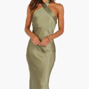 Petal and Pup - Grasie Stretch Satin Halter Dress - Medium